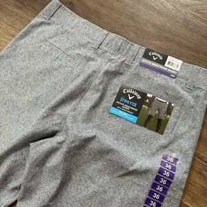 NWT Callaway Active Waistband Short Men's Sz 36 Opti Dri Gray Golf Casual